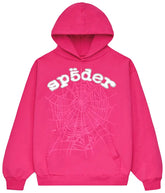 Sp5der Legacy Hoodie Pink/White