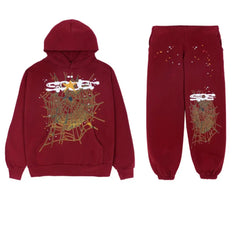 Sp5der Logo Tracksuit Red