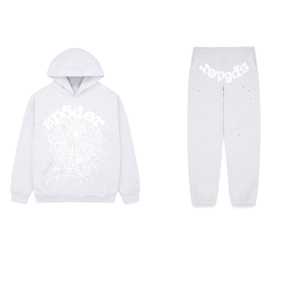 Sp5der OG Web Tracksuit Heather Grey