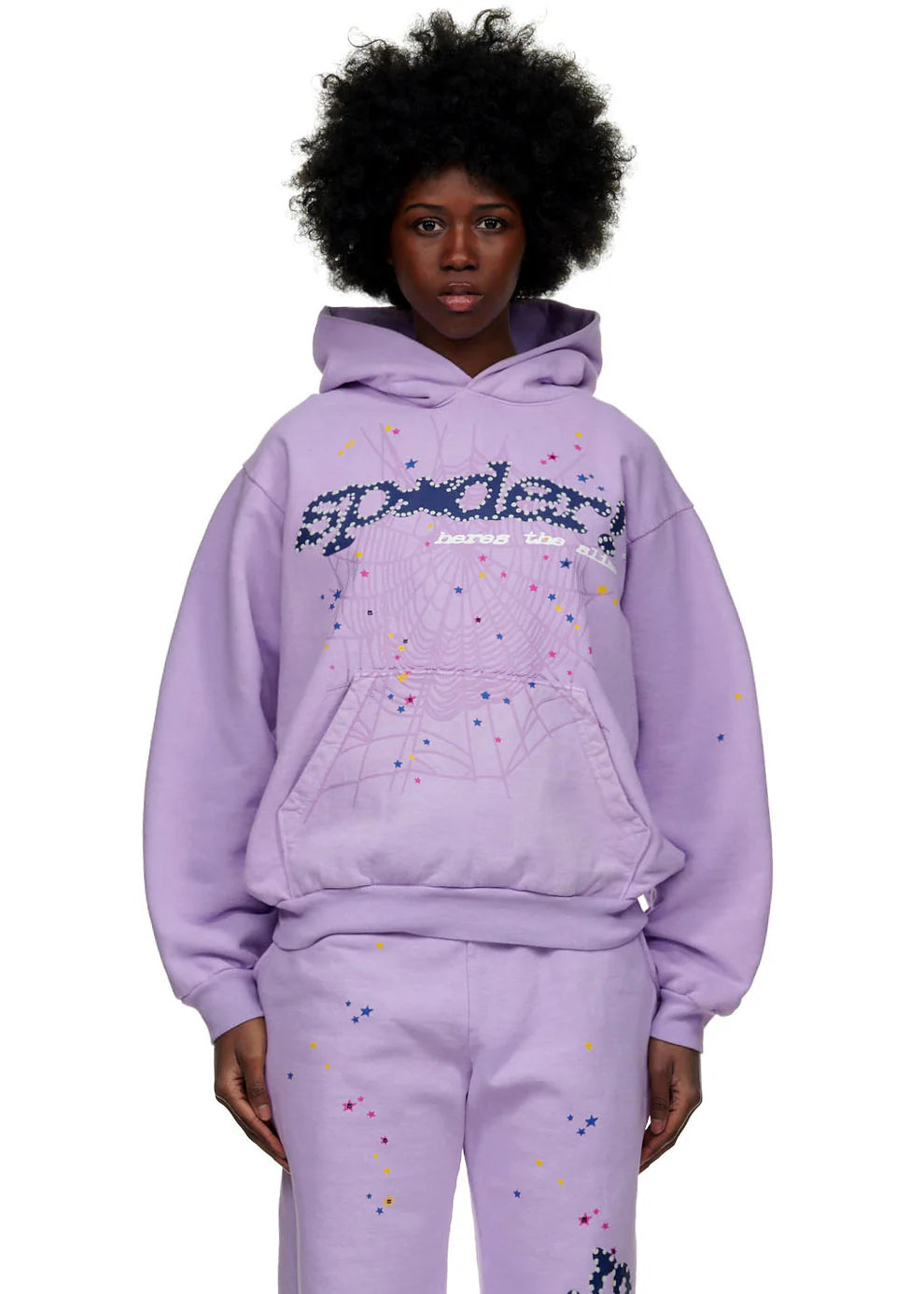 Sp5der Acai Hoodie Purple 8
