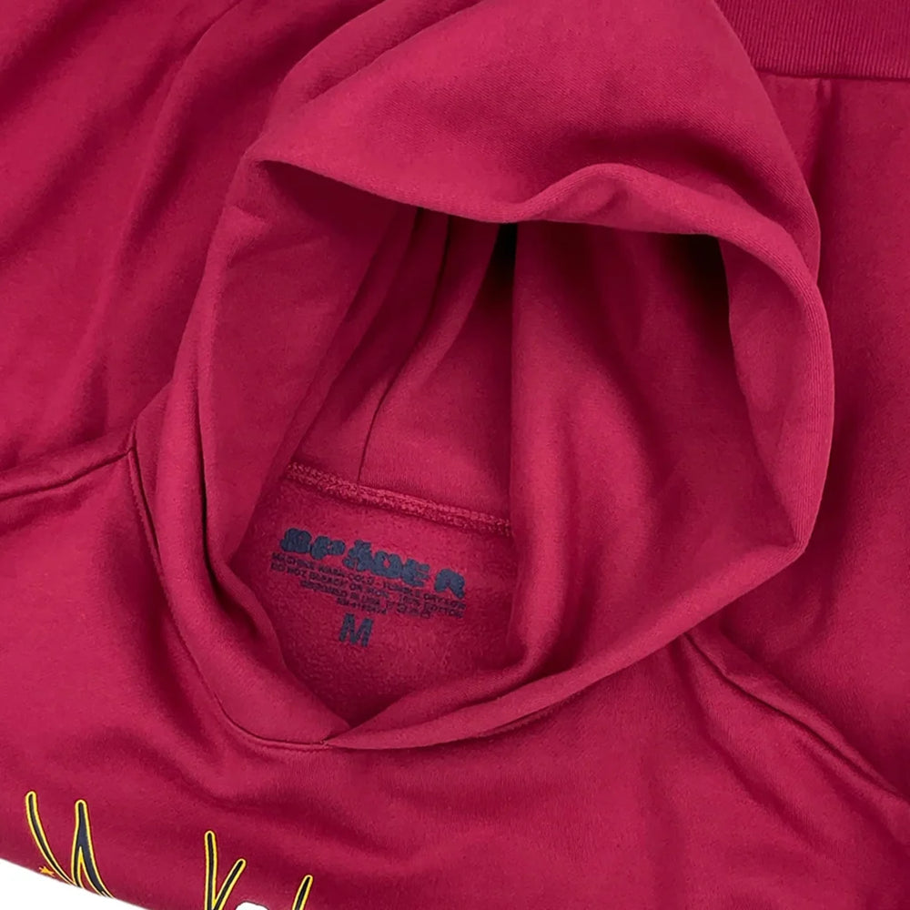 Sp5der Logo Hoodie Maroon 3