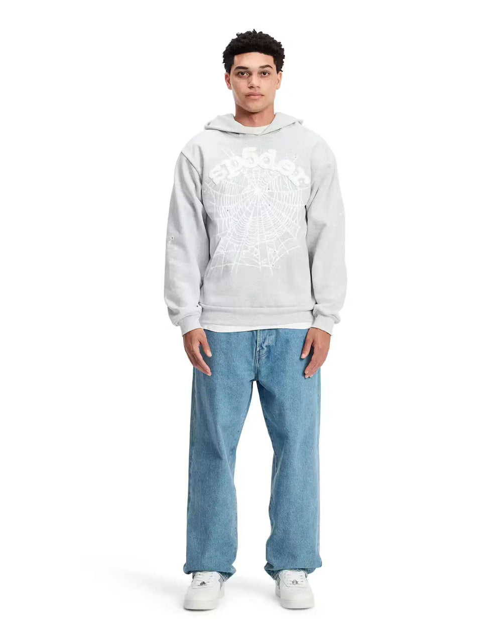 Sp5der OG Web Hoodie Heather Grey 2