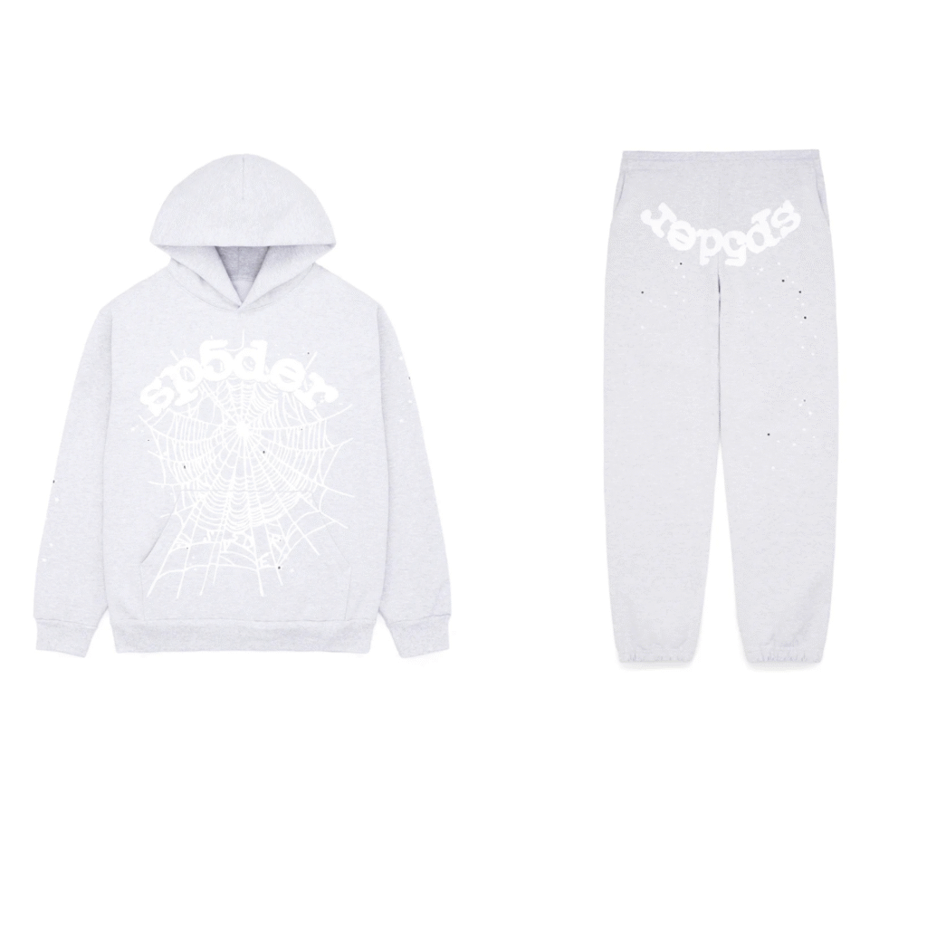 Sp5der OG Web Tracksuit Heather Grey