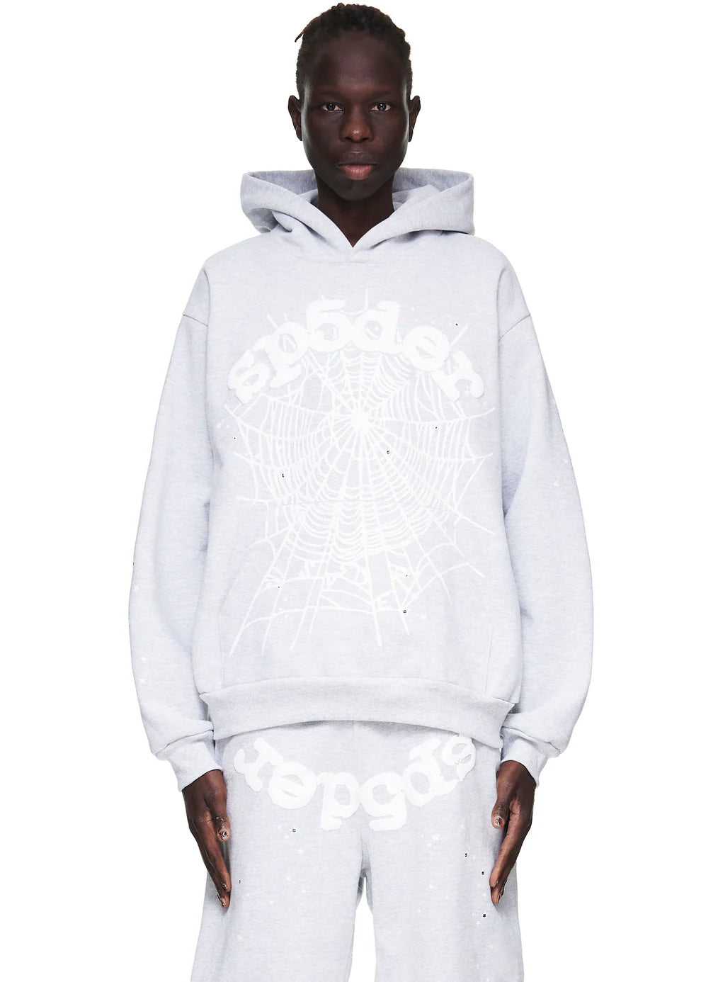 Sp5der OG Web Tracksuit Heather Grey 2
